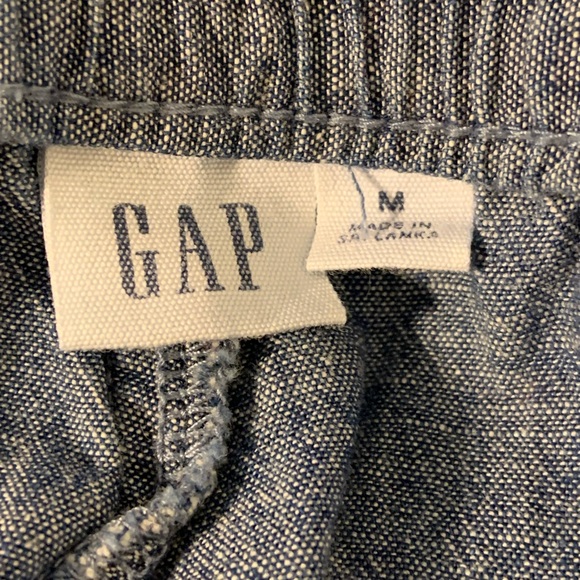 EUC Gap Blue Denim Look Drawstring Shorts - Size Medium - Picture 6 of 6